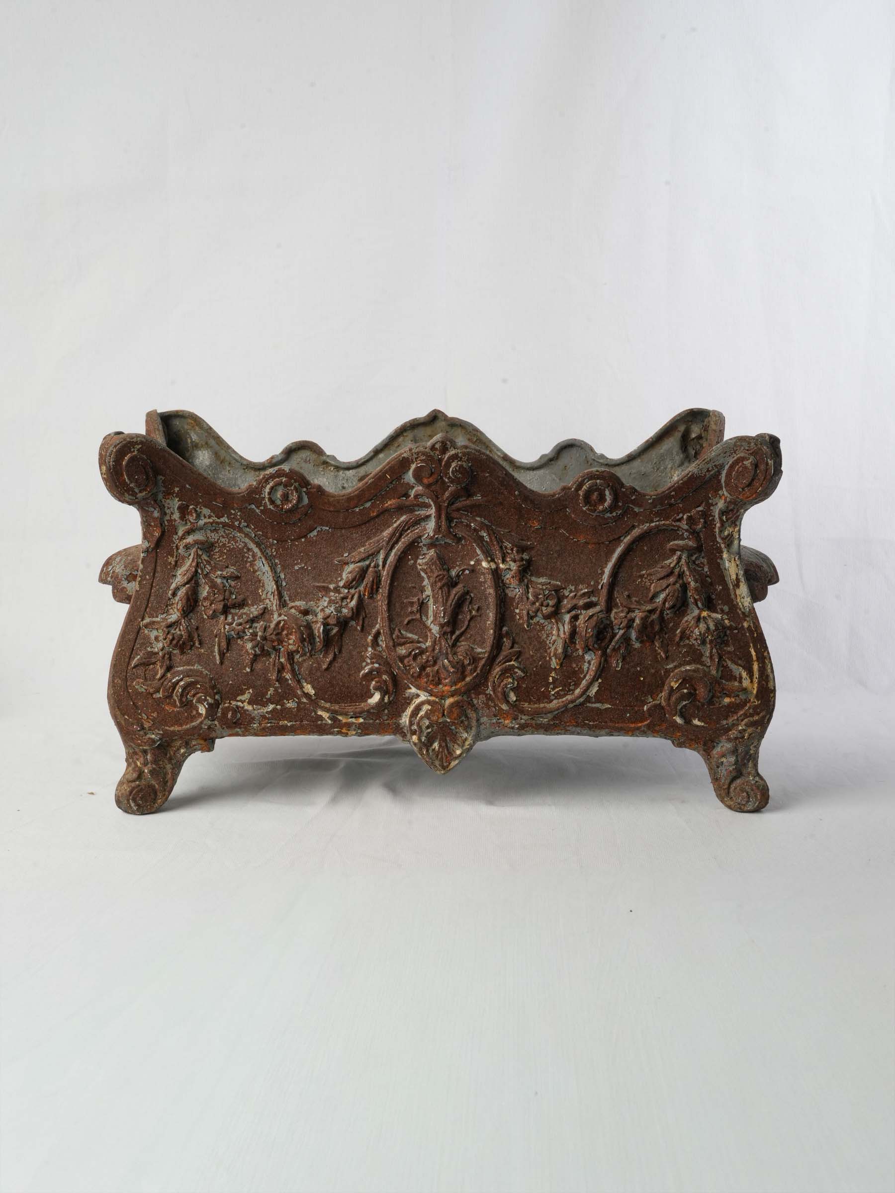 Architectural vintage cast iron urns  