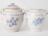 2 blue & white pots - Martres-Toulosane