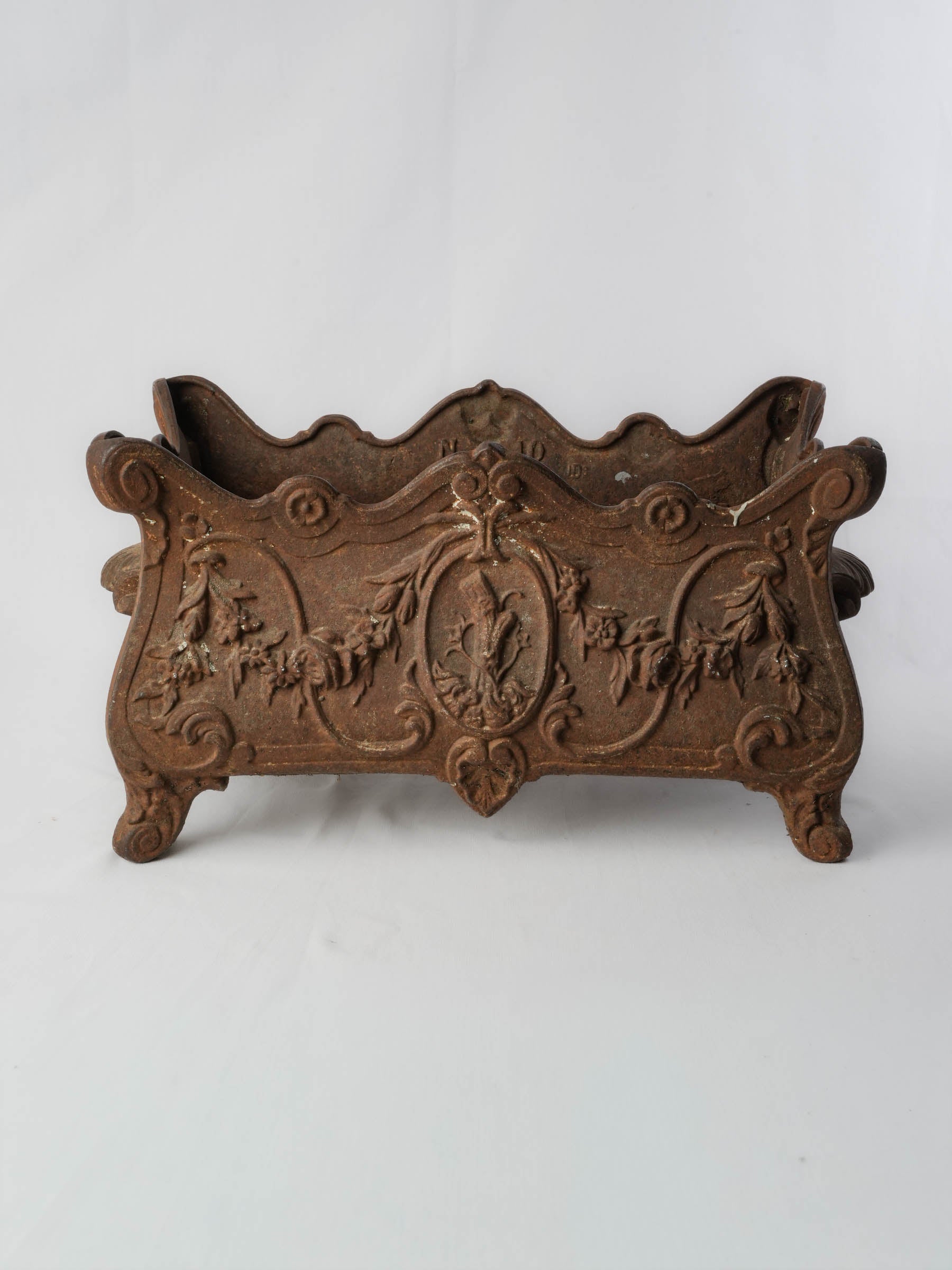 Sculptural French iron planters  