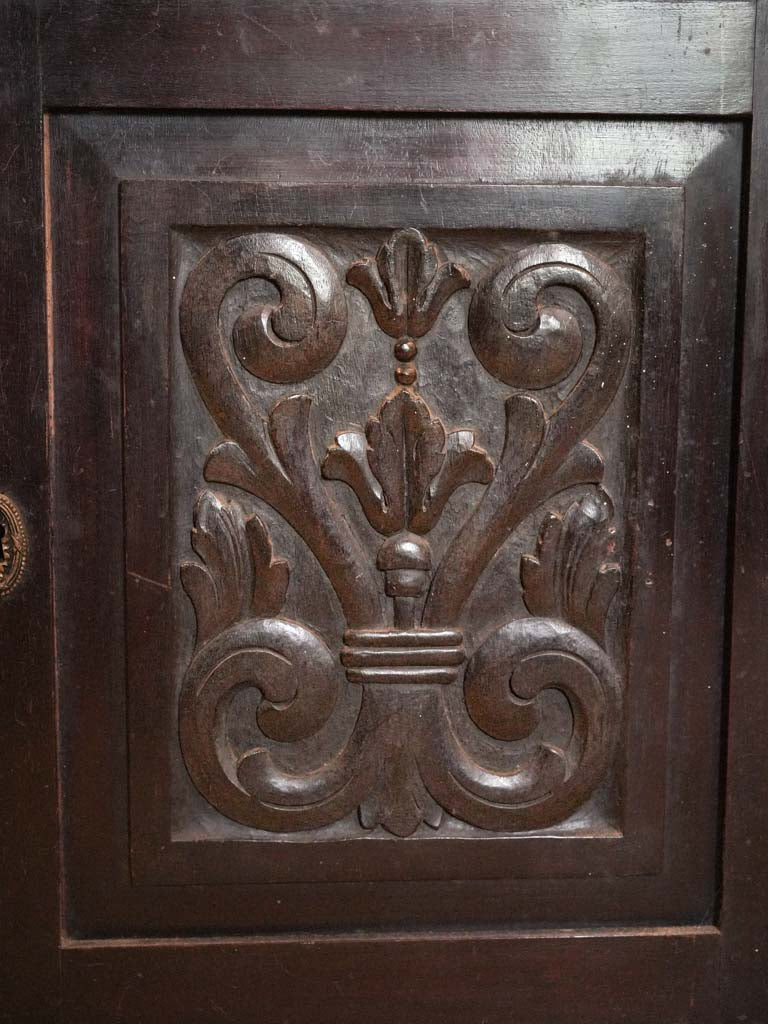 Finely detailed dentil frieze bookcase  