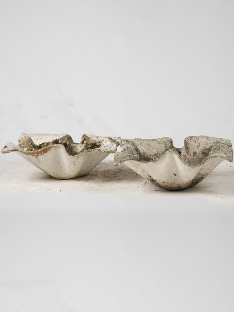 Resilient weathered Willy Guhl garden planters