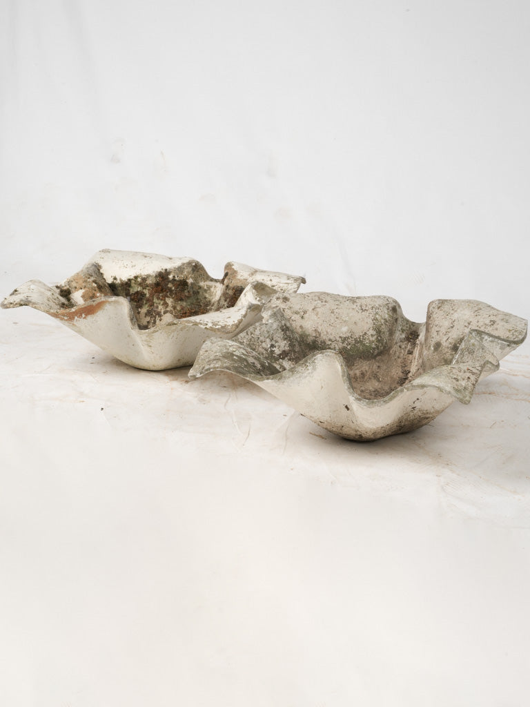 Vintage Swiss fiber cement Mouchoir planters