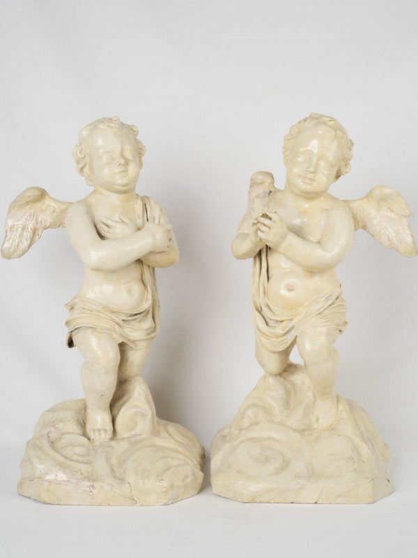 Timeless Italian chapel papier-mâché angels