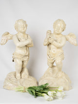 Devotional artistry papier-mâché Italian angels