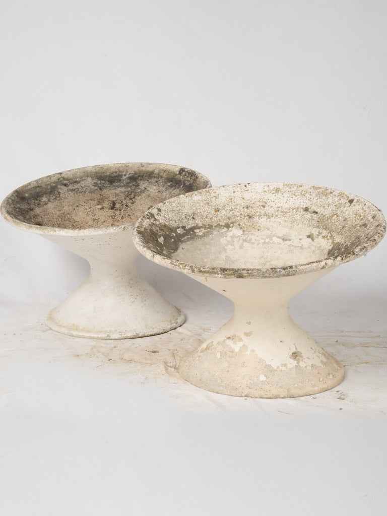 Mid-century modern, large fiber cement planters