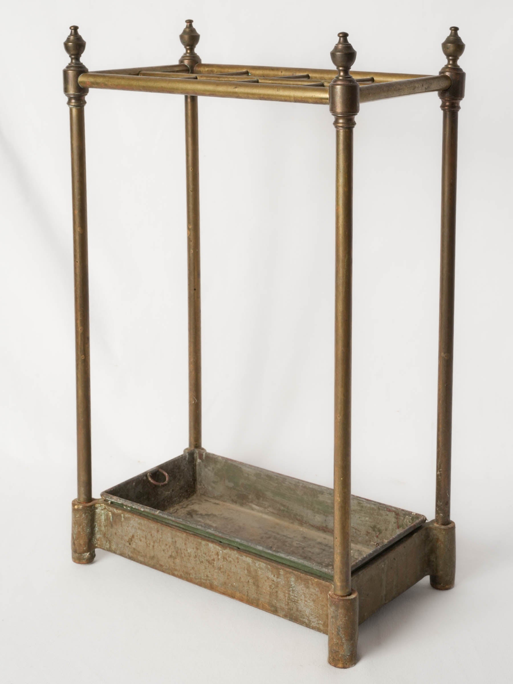 Brass Umbrella Stand with Removable Drip Tray