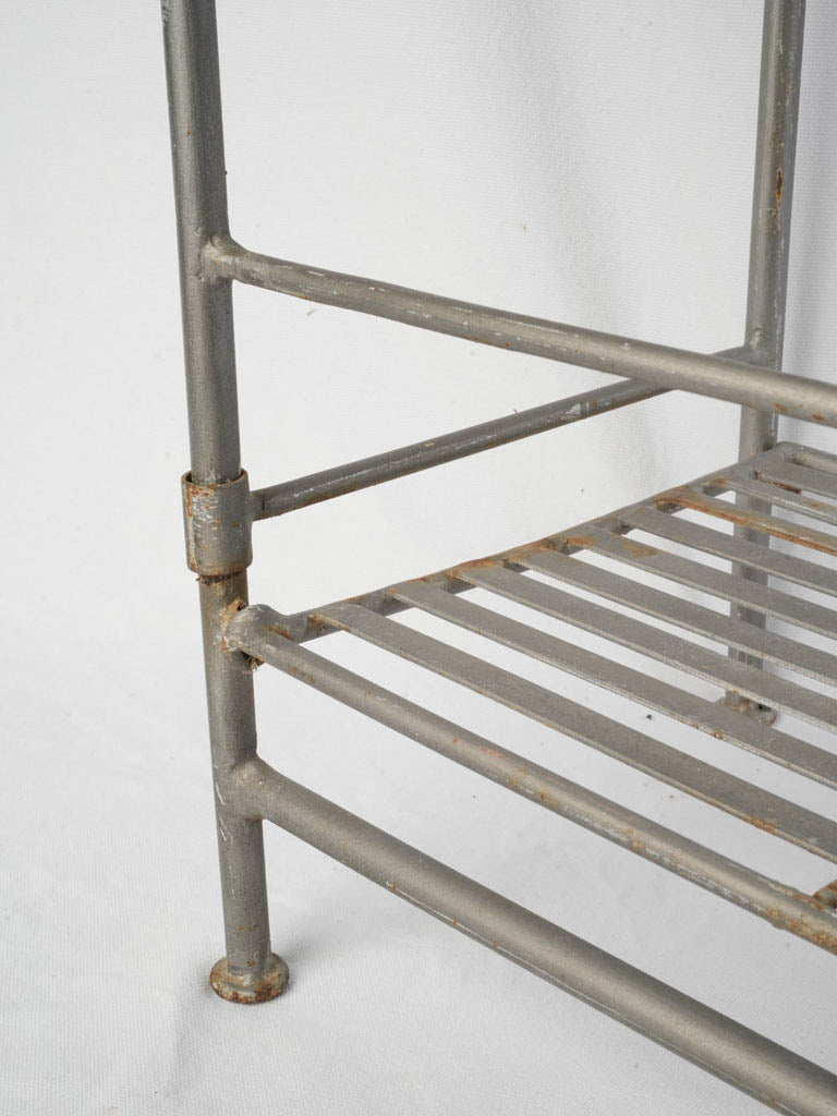 Classic aged slatted baker's rack  