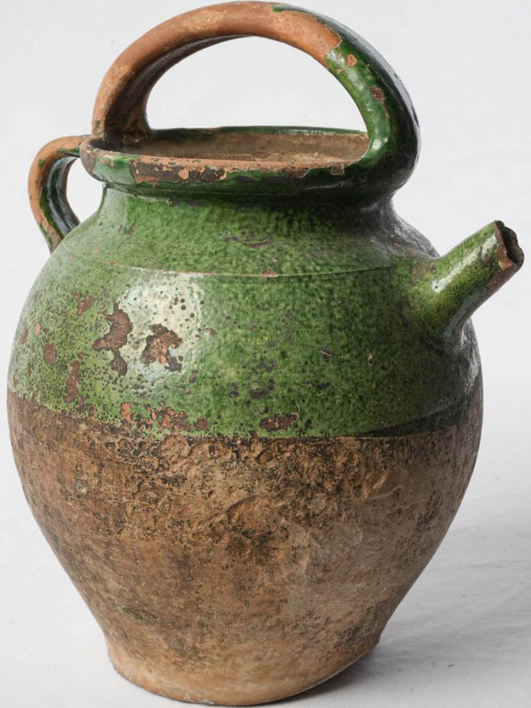 Antique Provence earthenware water jug  