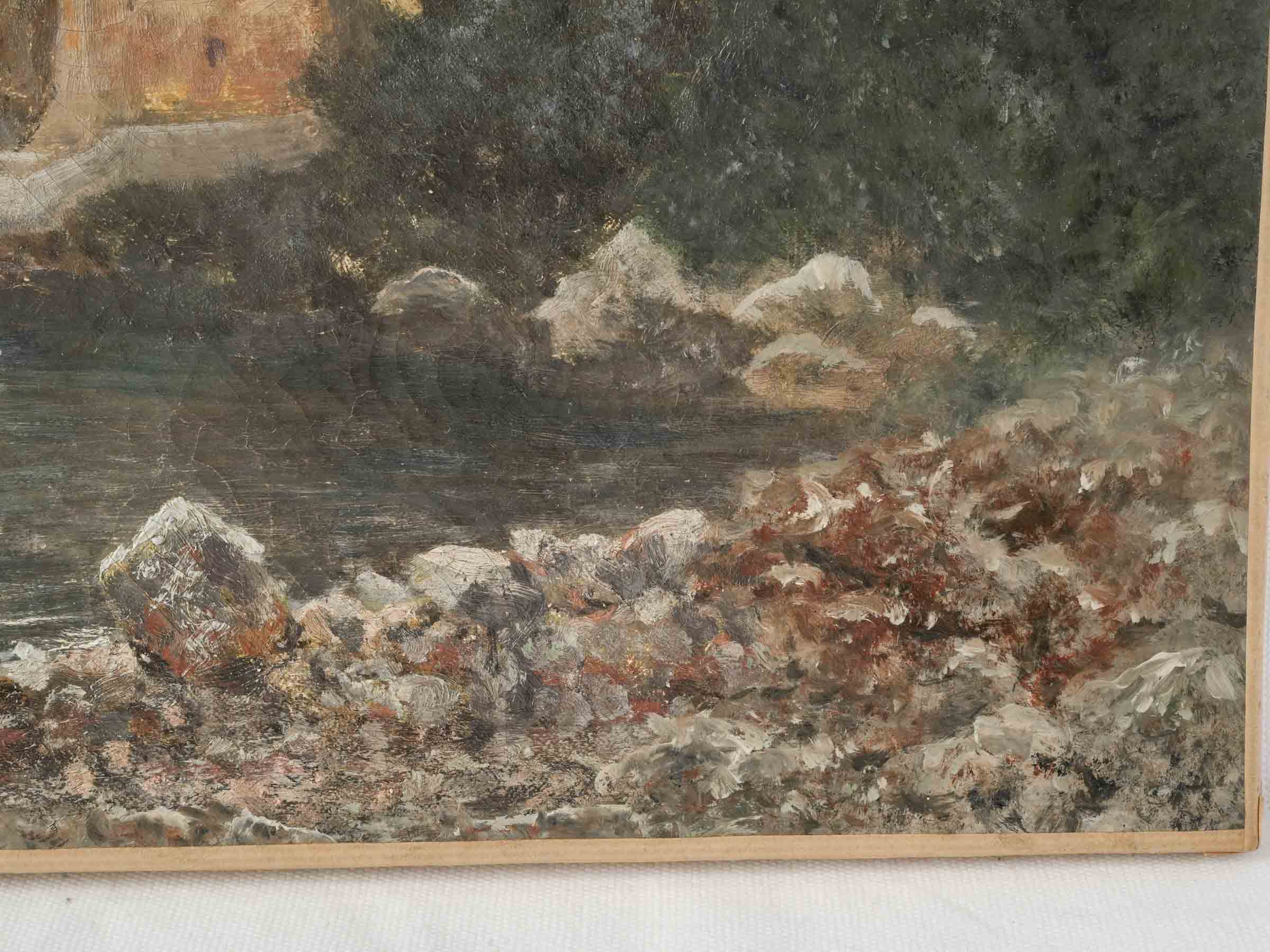 Atmospheric tranquil bay landscape  