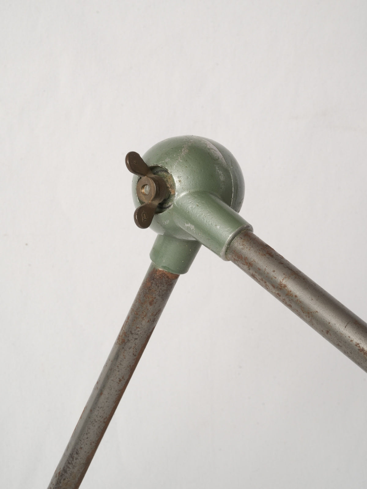 Vintage French Jieldé Articulated Industrial Lamp Sage Green