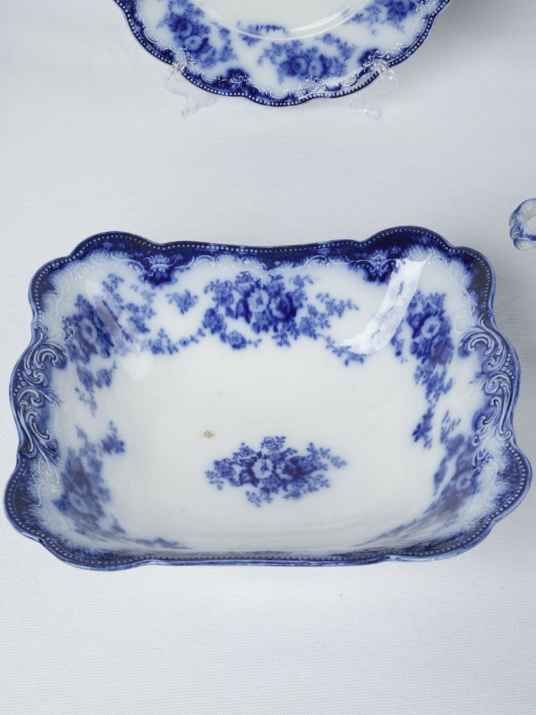 Classic blue and white serving pieces