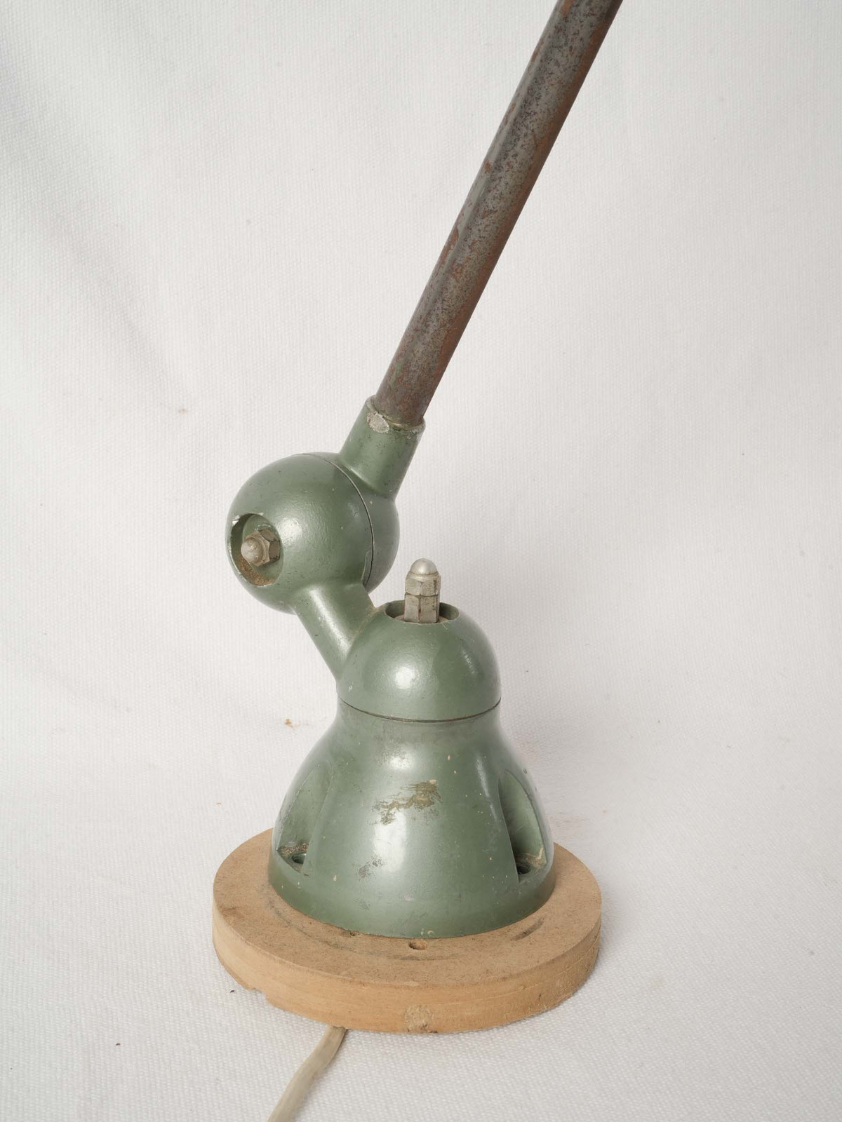 Vintage French Jieldé Articulated Industrial Lamp Sage Green