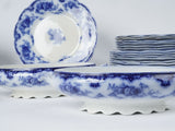 Blue flower plates and serving pieces