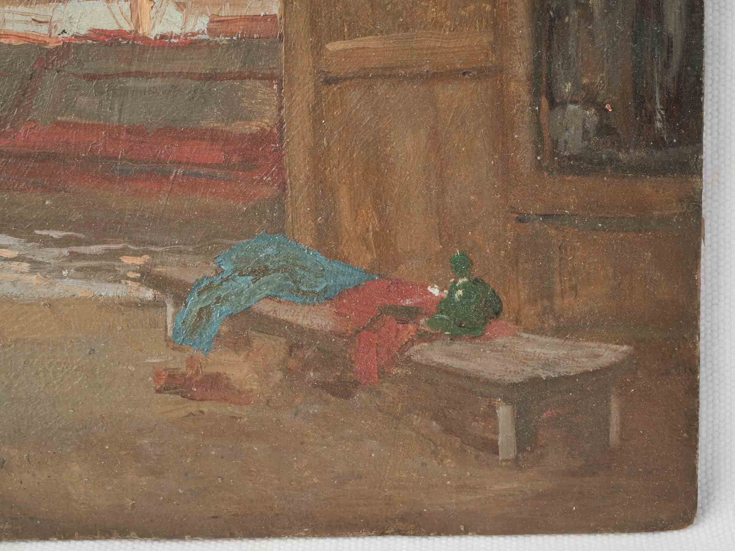 Earthy-tone maritime decor painting