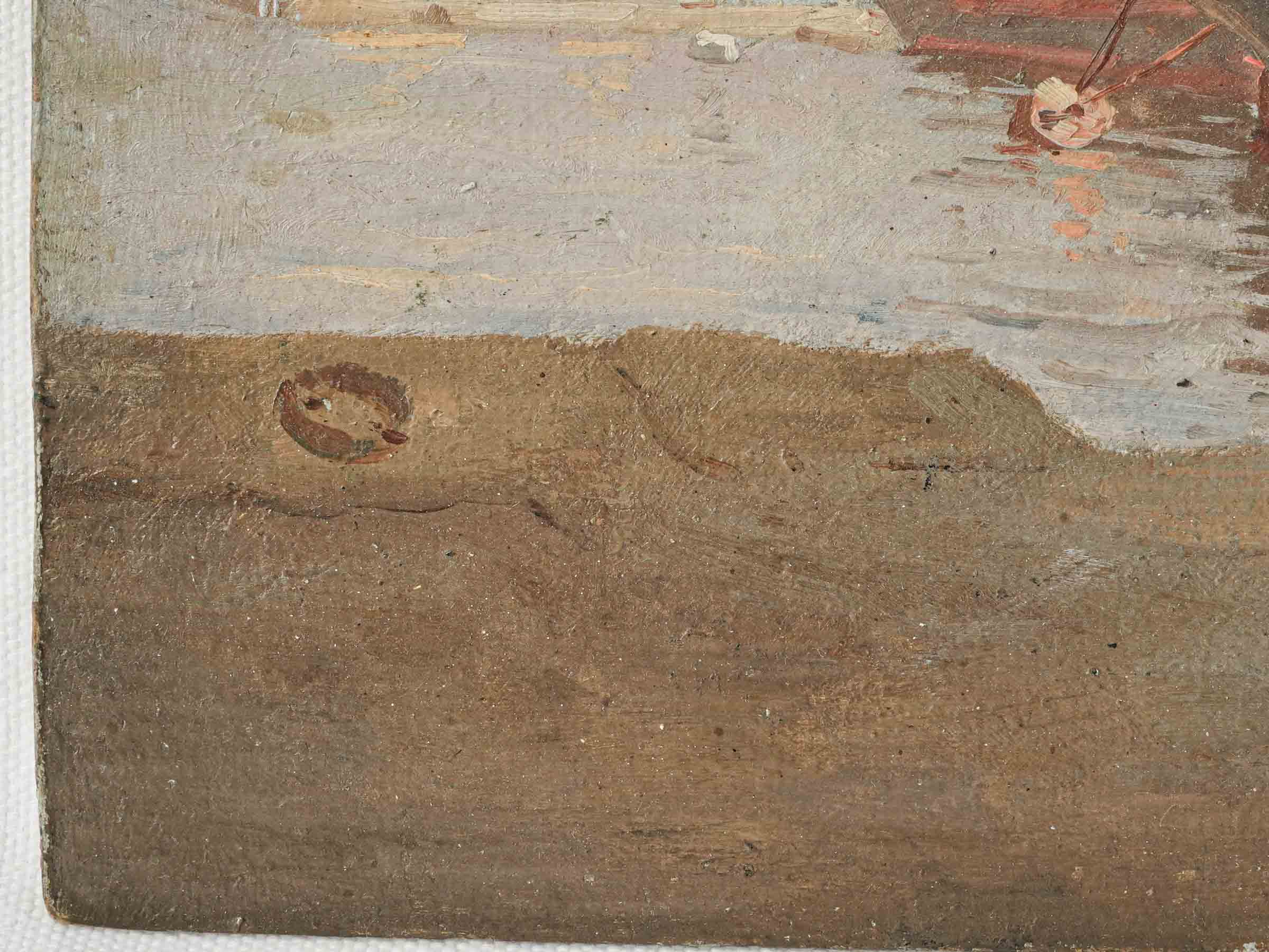 Provencal-style dockside artwork
