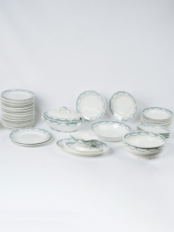 Elegant vintage ceramic dinner service collection
