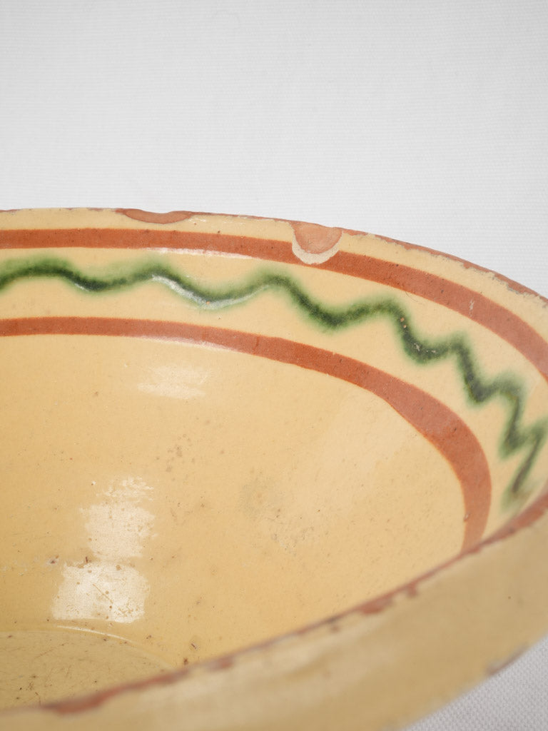 French-crafted earthenware fruit serving bowl