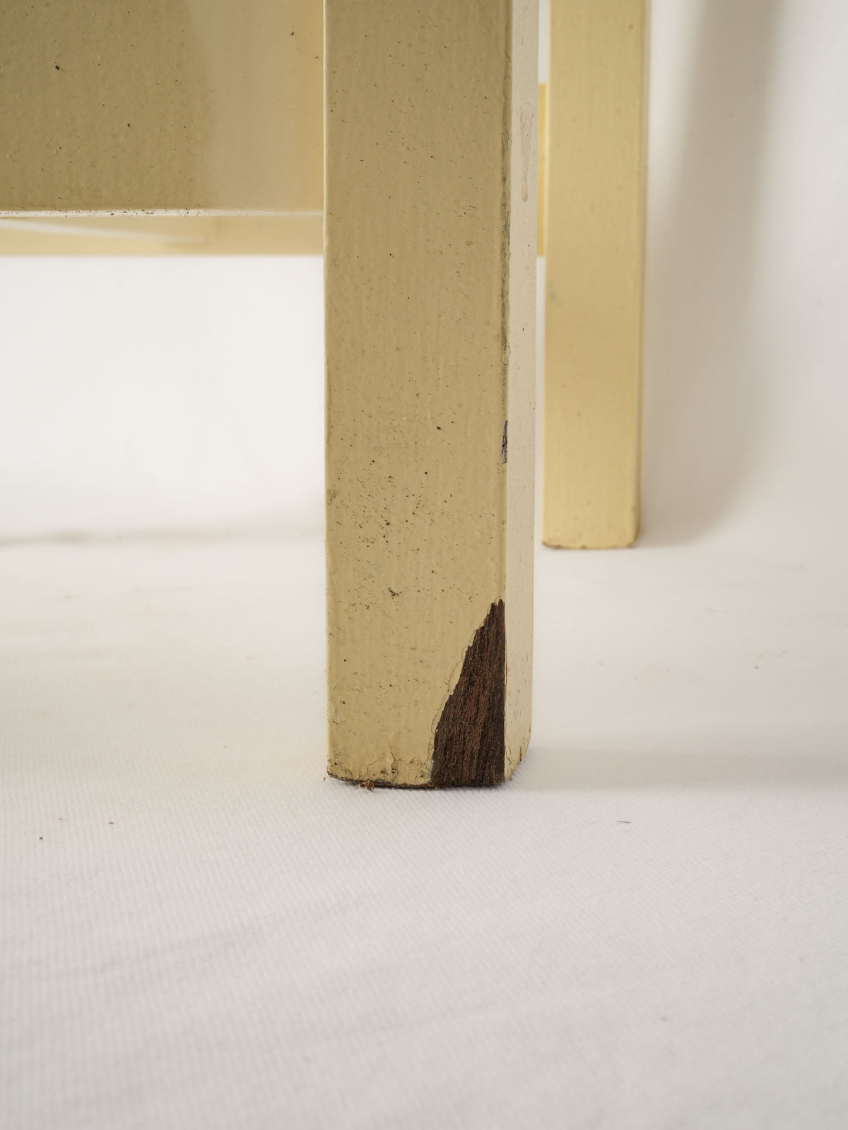 Set of Four Custom Provençal Yellow Wooden Bar Stools