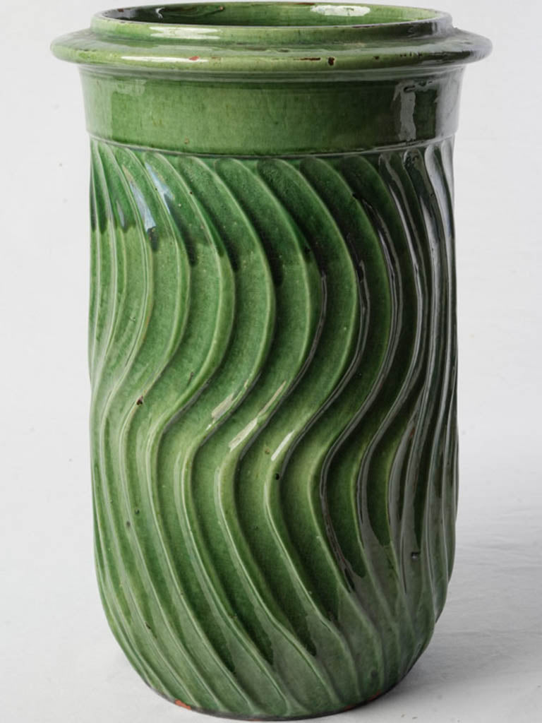 Fluted ceramic umbrella holder