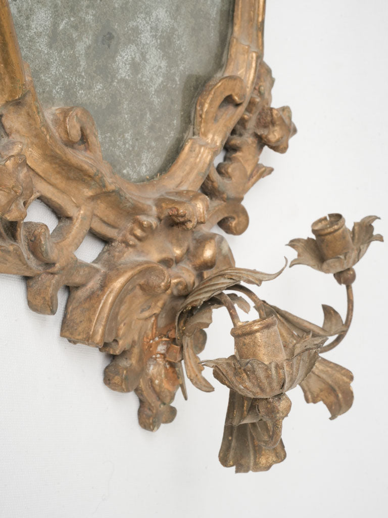Beautifully detailed scrollwork mirror sconces