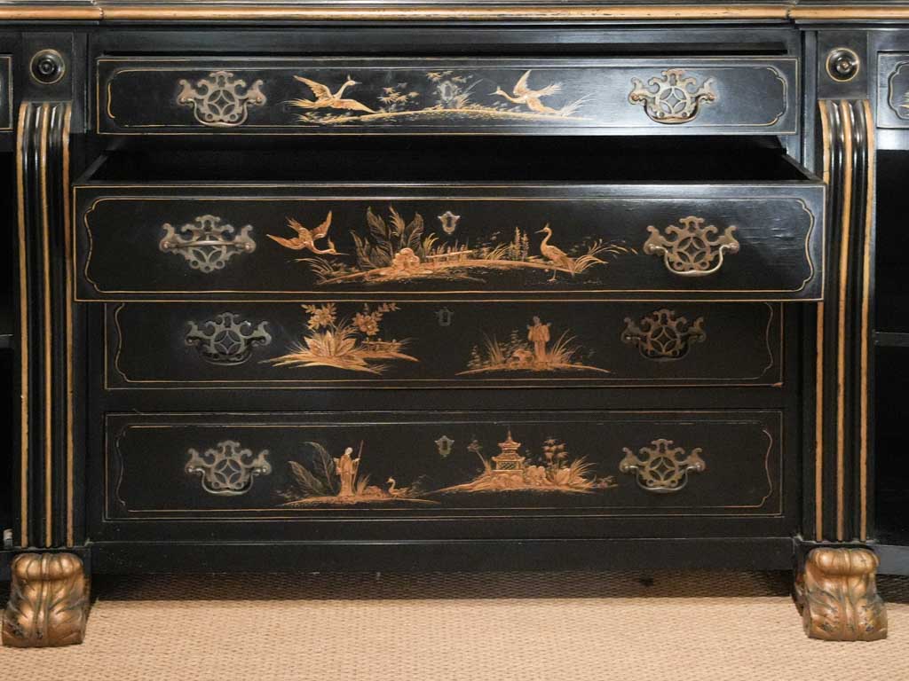 Luxurious Black Chinoiserie Furniture