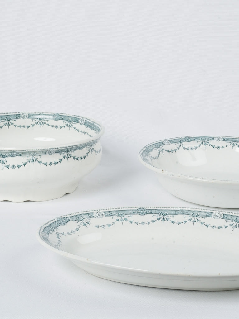 Charming 19th-century French pottery dishes collection