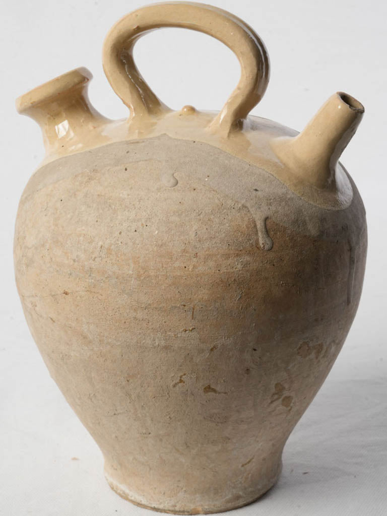 Vintage Provençal earthenware kanti pitcher