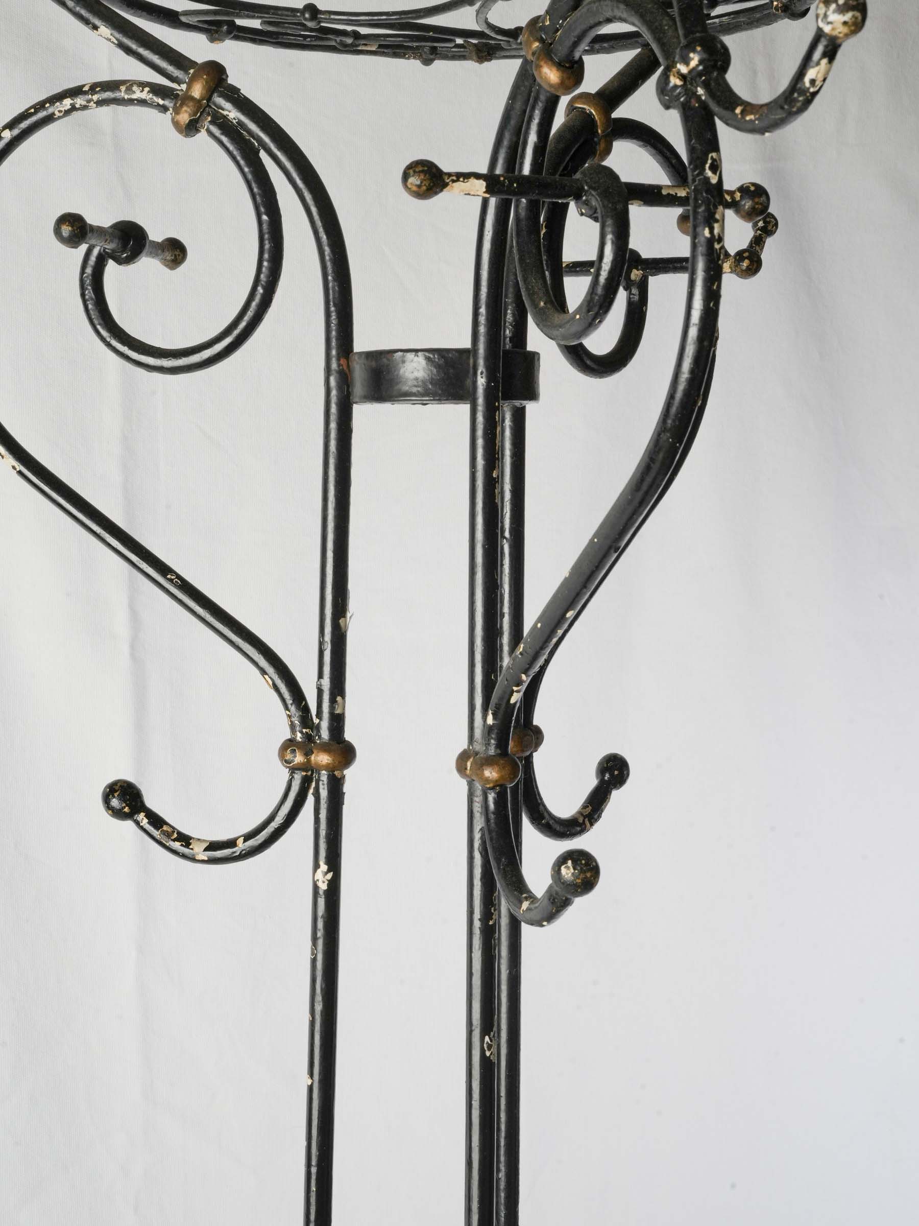 Vintage black wrought iron rack  