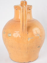 Antique French yellow-ocher "orjol" pitcher - large 15"