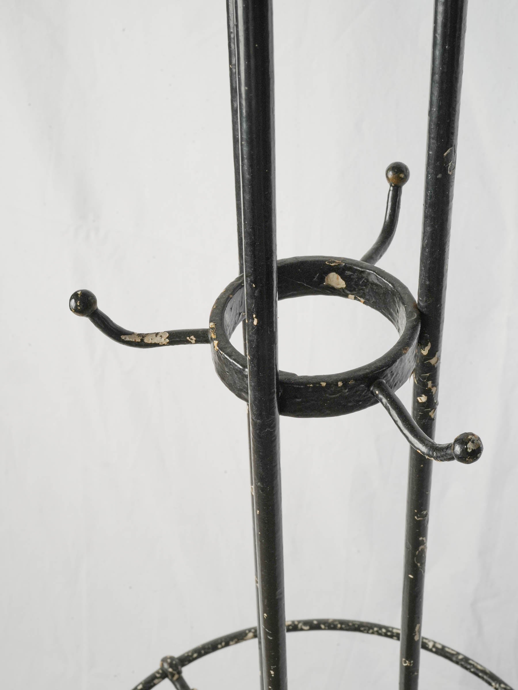 Refined scrolling iron hall tree  