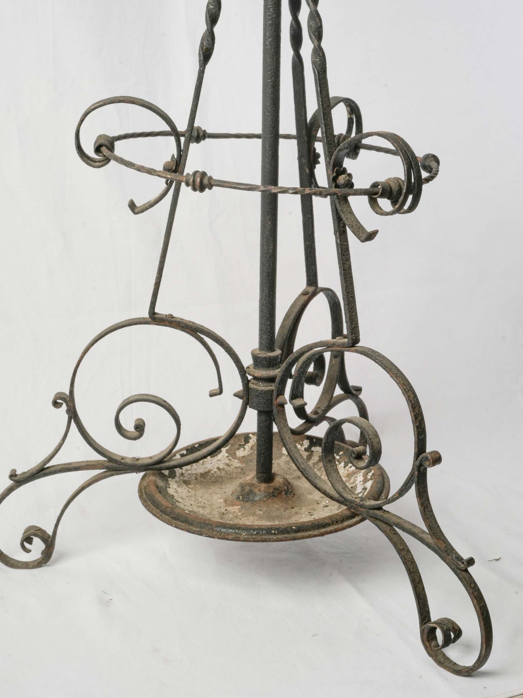 Decorative black coat hanger