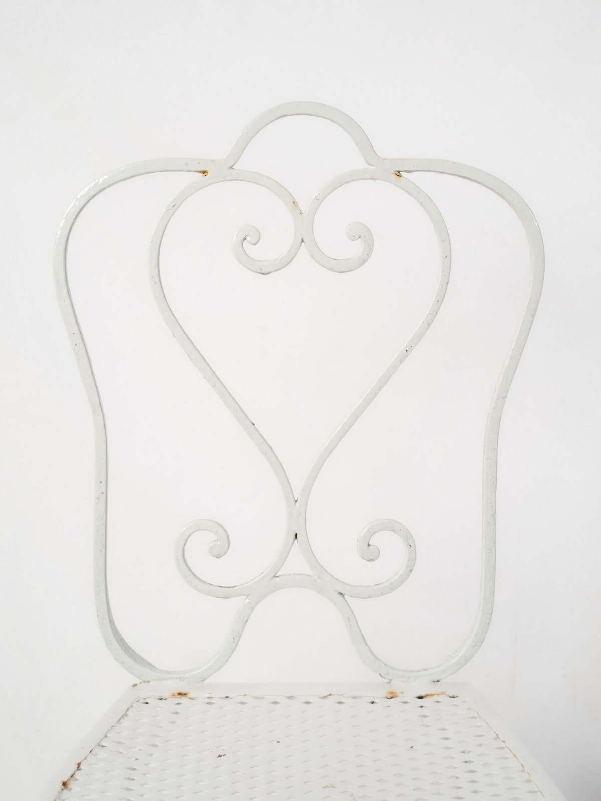 Set of Four Vintage French Wrought Iron Garden Chairs