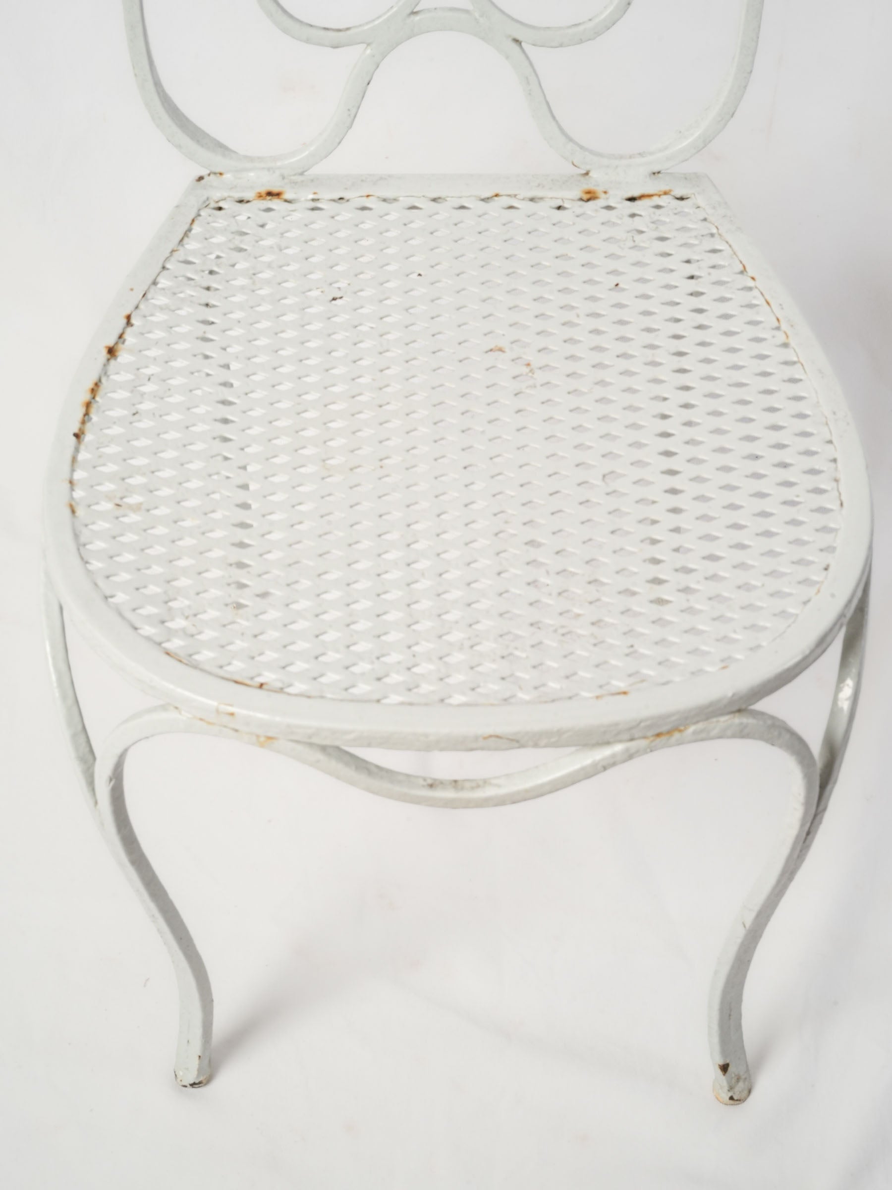 Set of Four Vintage French Wrought Iron Garden Chairs