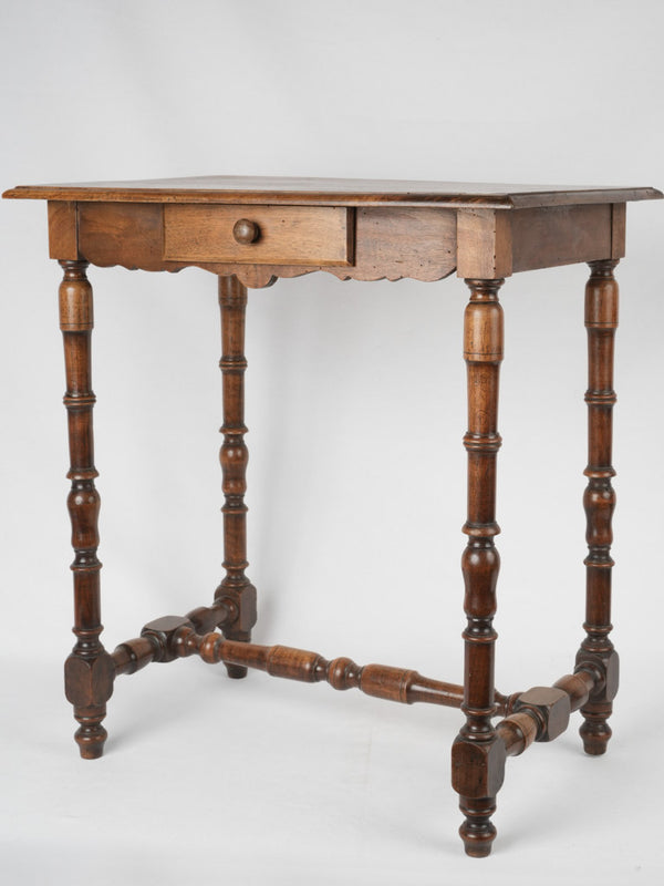 Vintage French walnut side table 