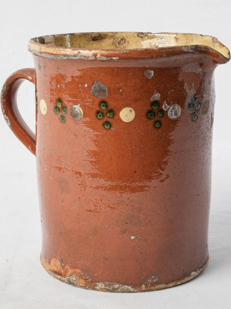 Antique Savoyard ceramic pitcher  