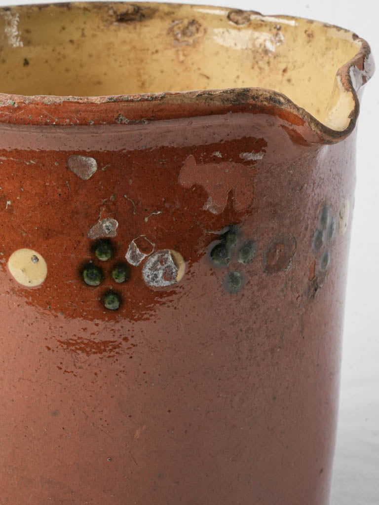Vintage chestnut glazed pitcher  
