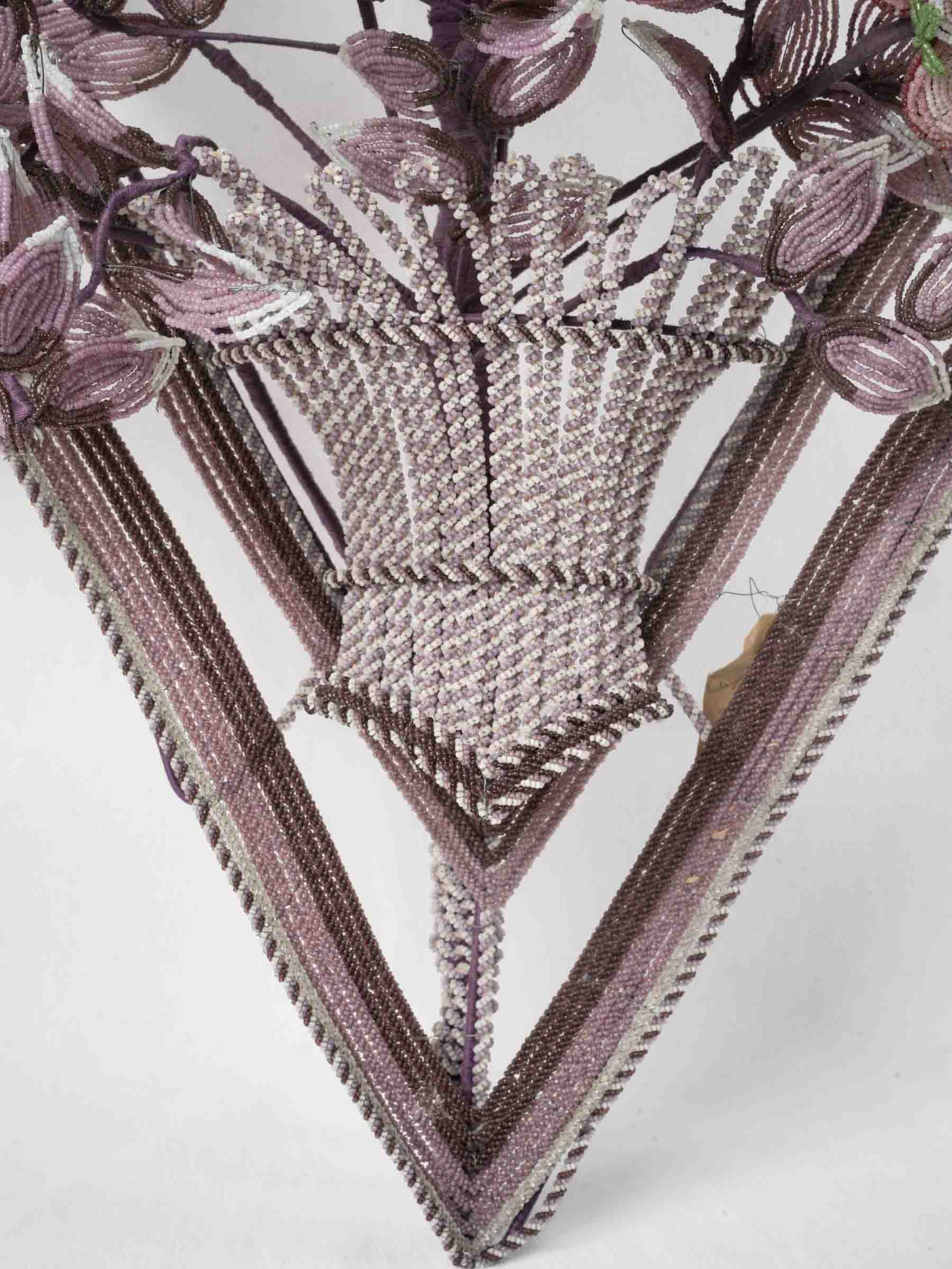 Intricate 19th-century immortelle composition  
