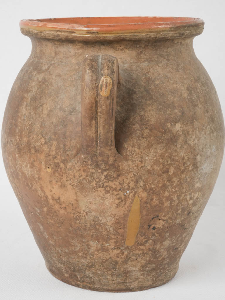 Rustic French terracotta confit pot