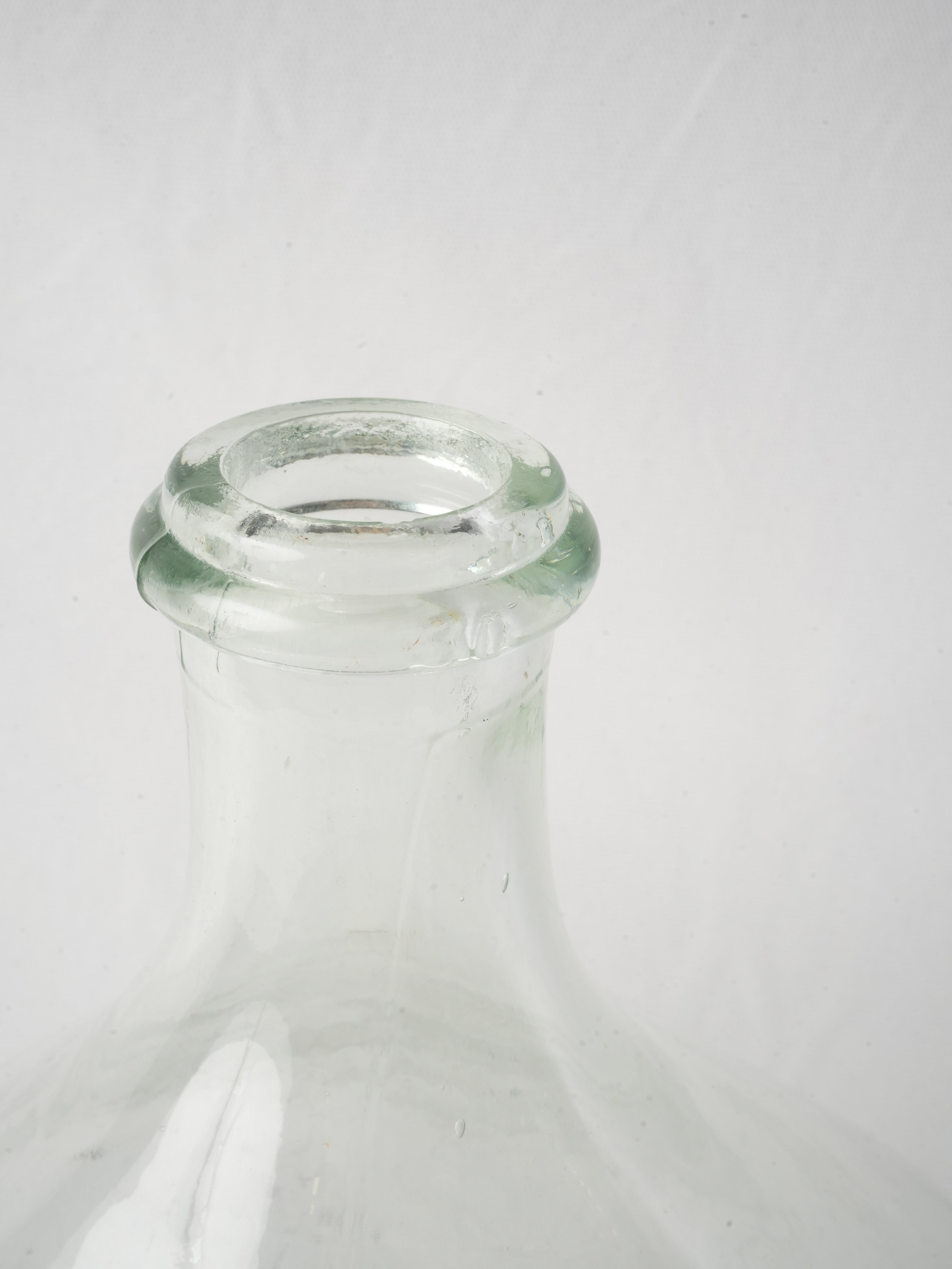 Reserved - Pair of Hand-Blown Clear Glass Demijohns - 20½"