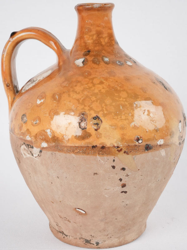 Antique French ocher confit pot