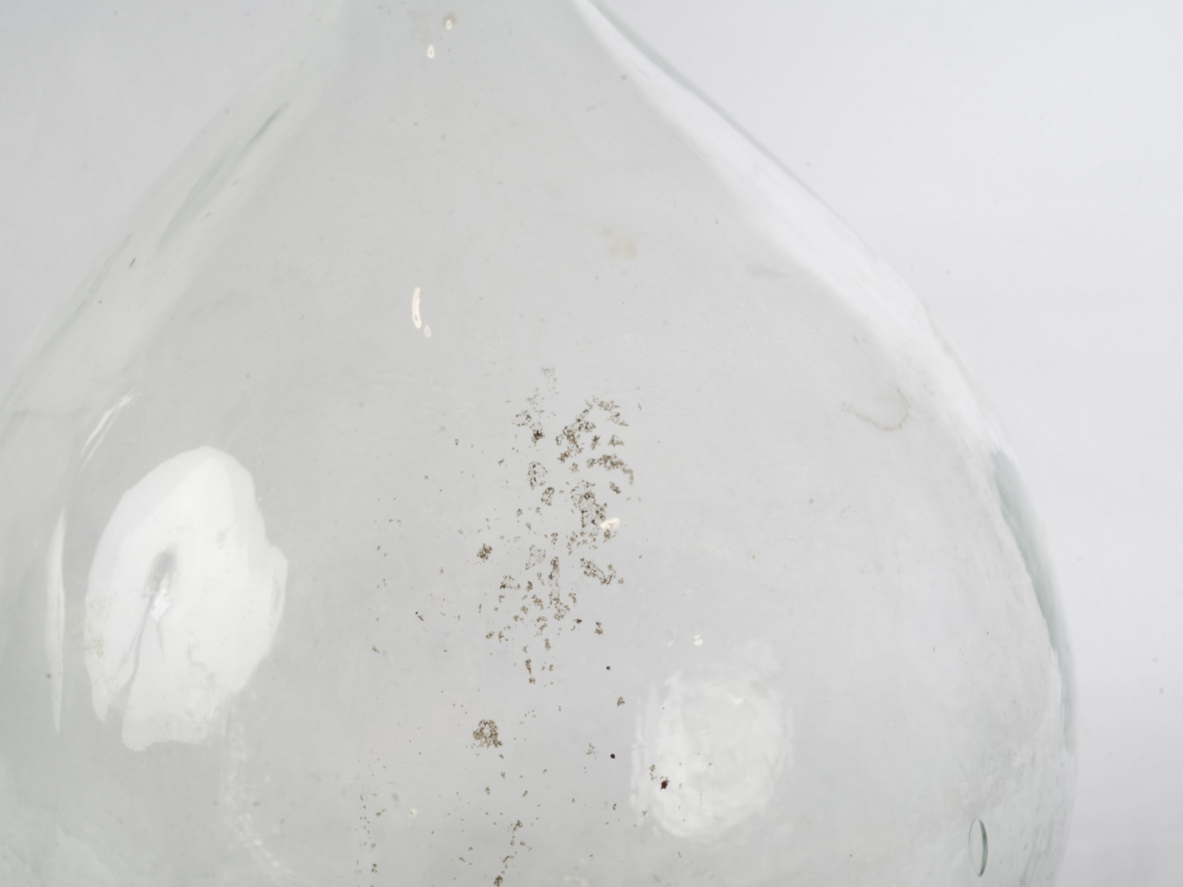 Reserved - Pair of Hand-Blown Clear Glass Demijohns - 20½"