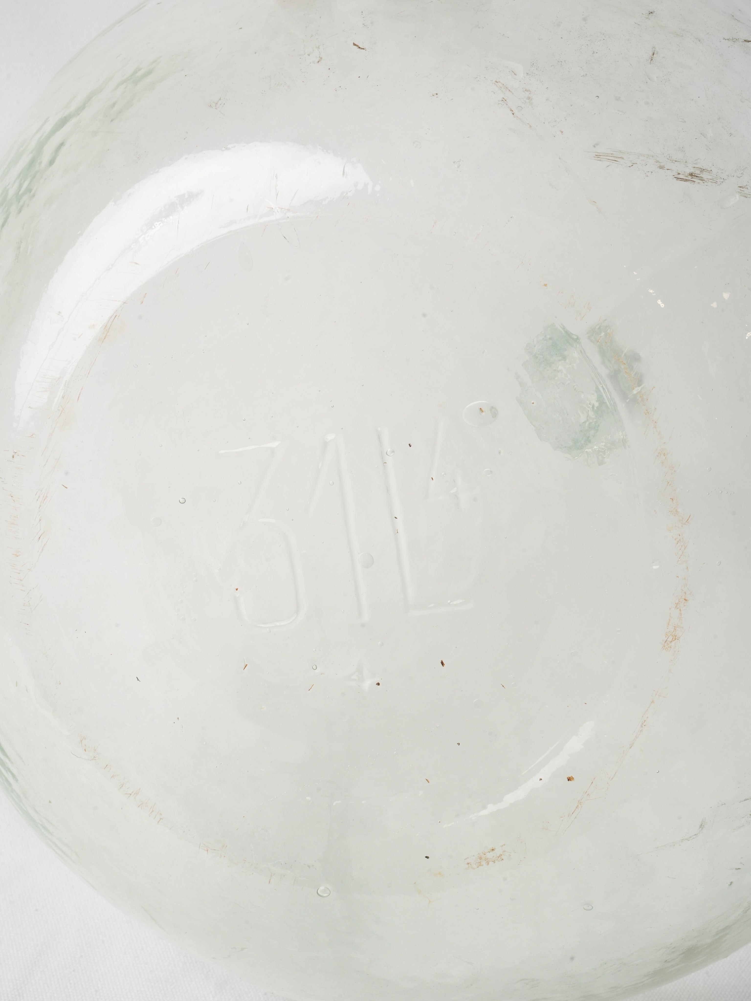 Reserved - Pair of Hand-Blown Clear Glass Demijohns - 20½"