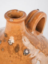 Antique French ocher water pitcher - 10¼"