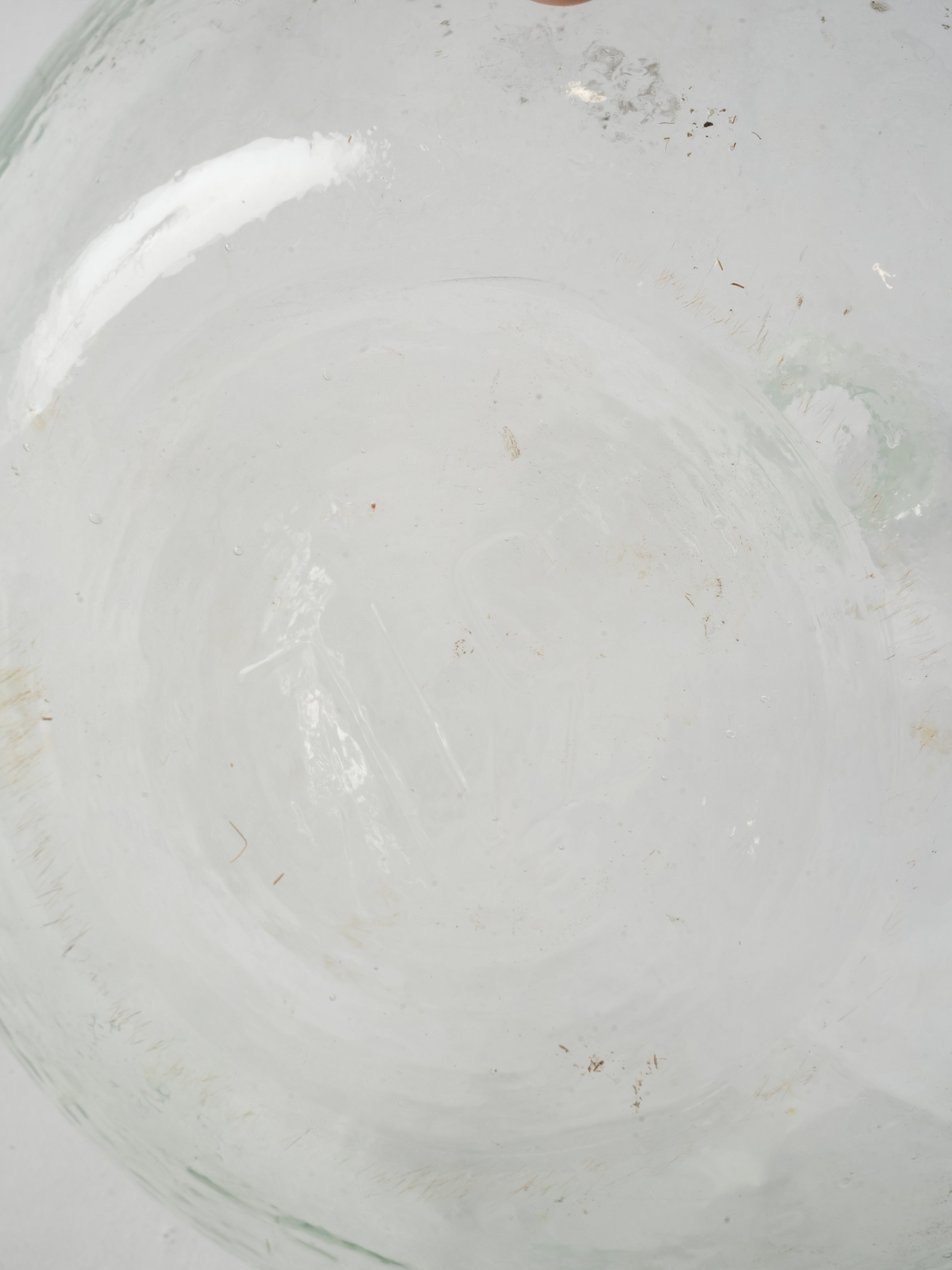 Reserved - Pair of Hand-Blown Clear Glass Demijohns - 20½"