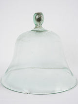 Antique French glass melon cloche - 12½"