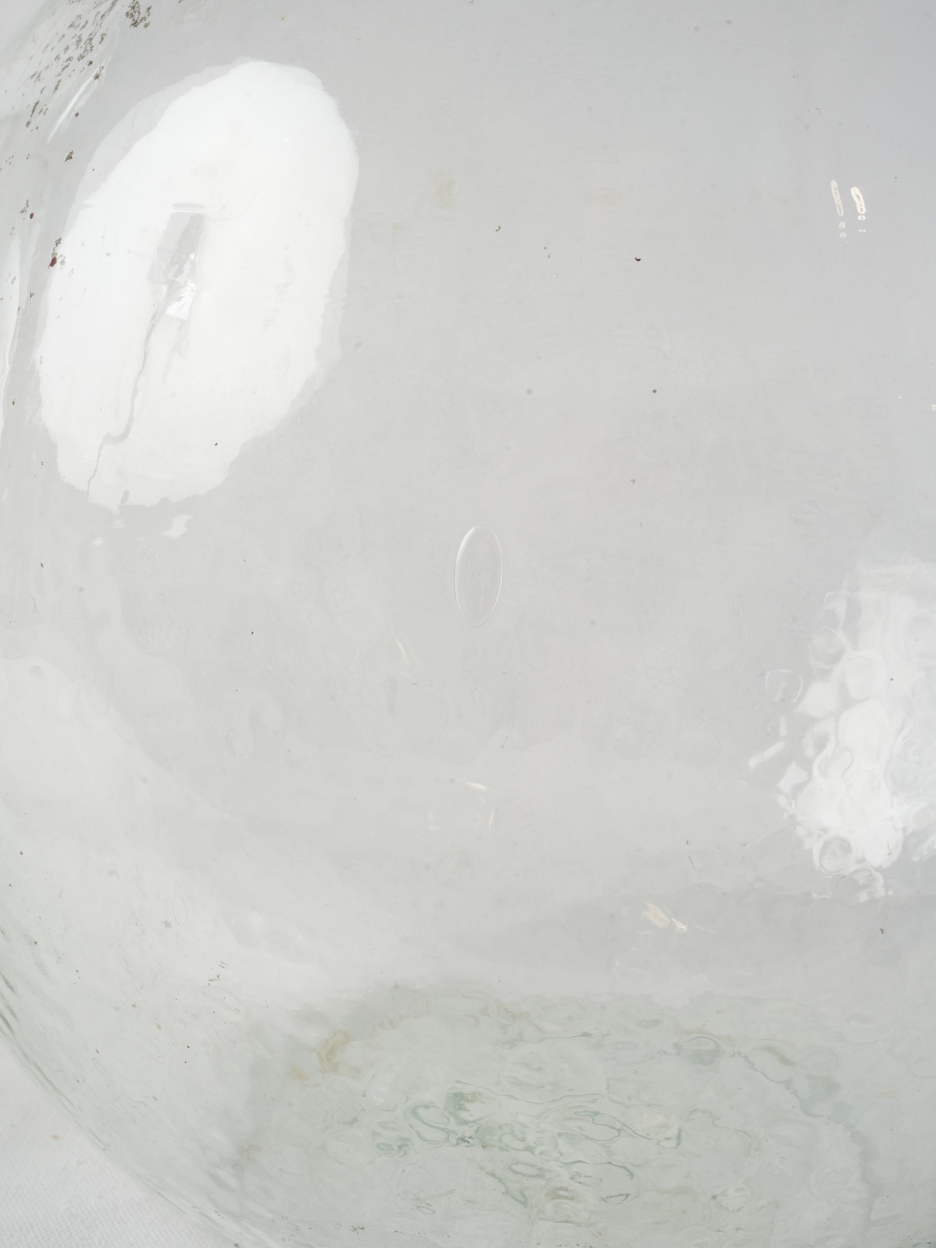 Reserved - Pair of Hand-Blown Clear Glass Demijohns - 20½"