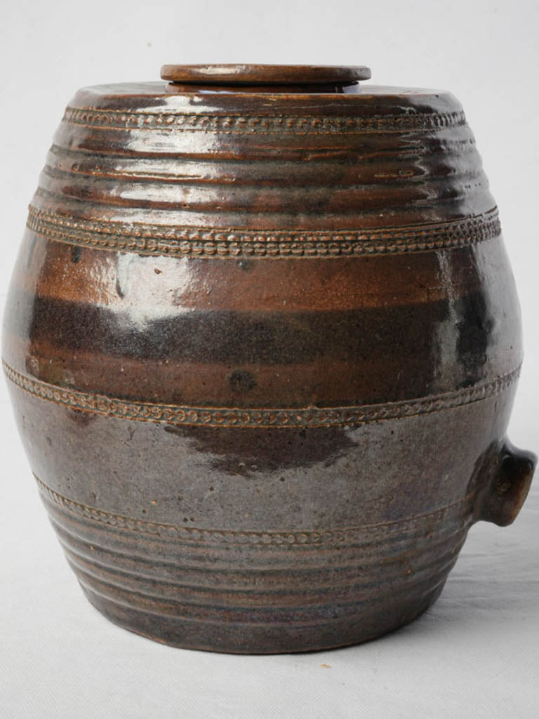 Antique French rustic stoneware vessel