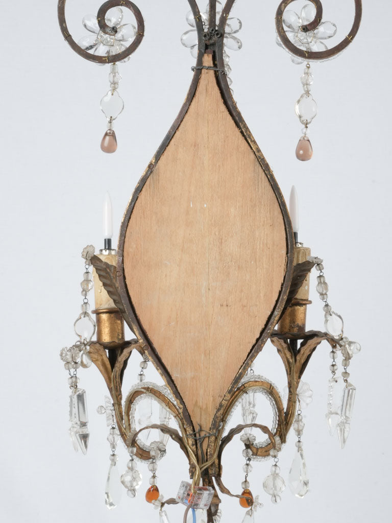 Gilded Vintage Italian Mirror Sconces
