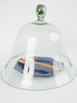 Antique French glass melon cloche - 12½"