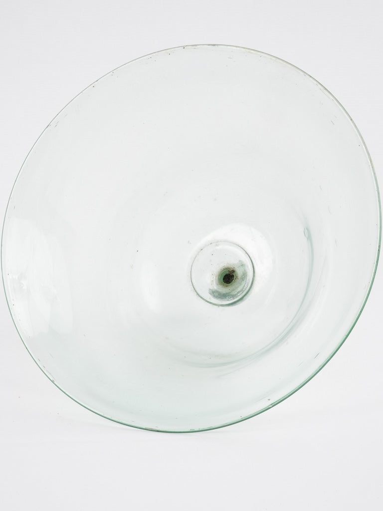 Aged glass protective lettuce cloche